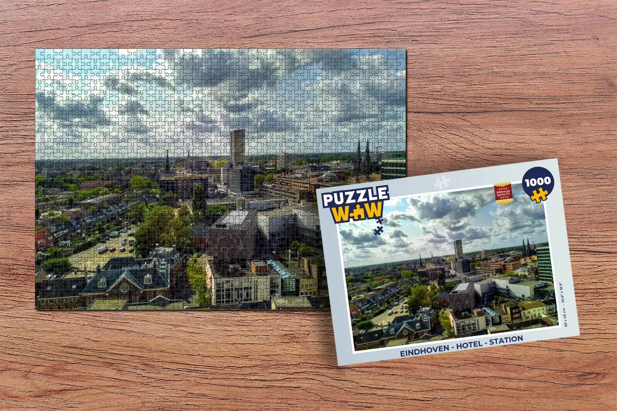 PuzzleWow Eindhoven Legpuzzel 1000 Stuks - Multicolor