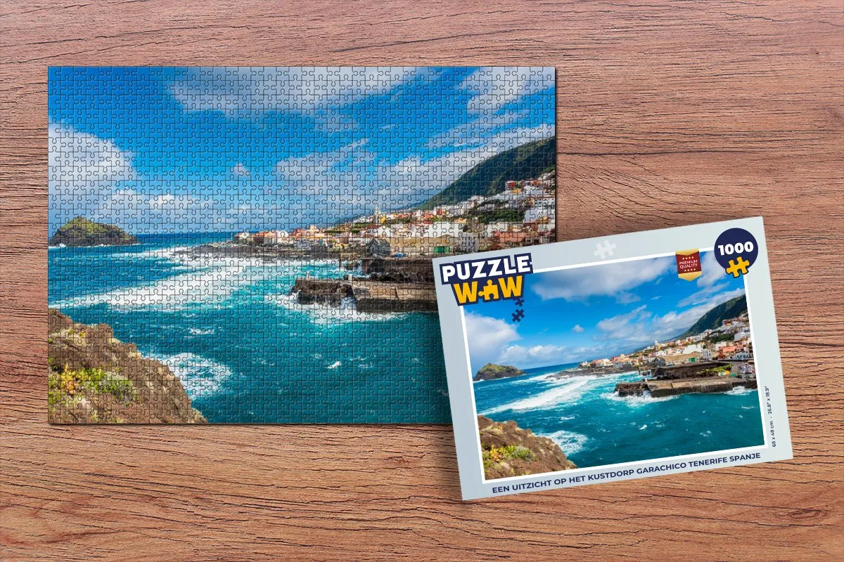 PuzzleWow Garachico Tenerife Legpuzzel 1000 Stuks - Multicolor