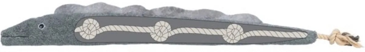 Trixie Be Nordic Honden Speelgoed Aal Karl Pluche/Touw - 94cm - Grijs