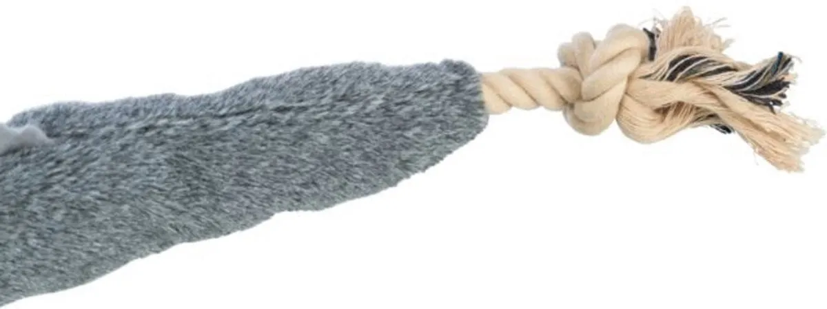 Trixie Be Nordic Honden Speelgoed Aal Karl Pluche/Touw - 94cm - Grijs