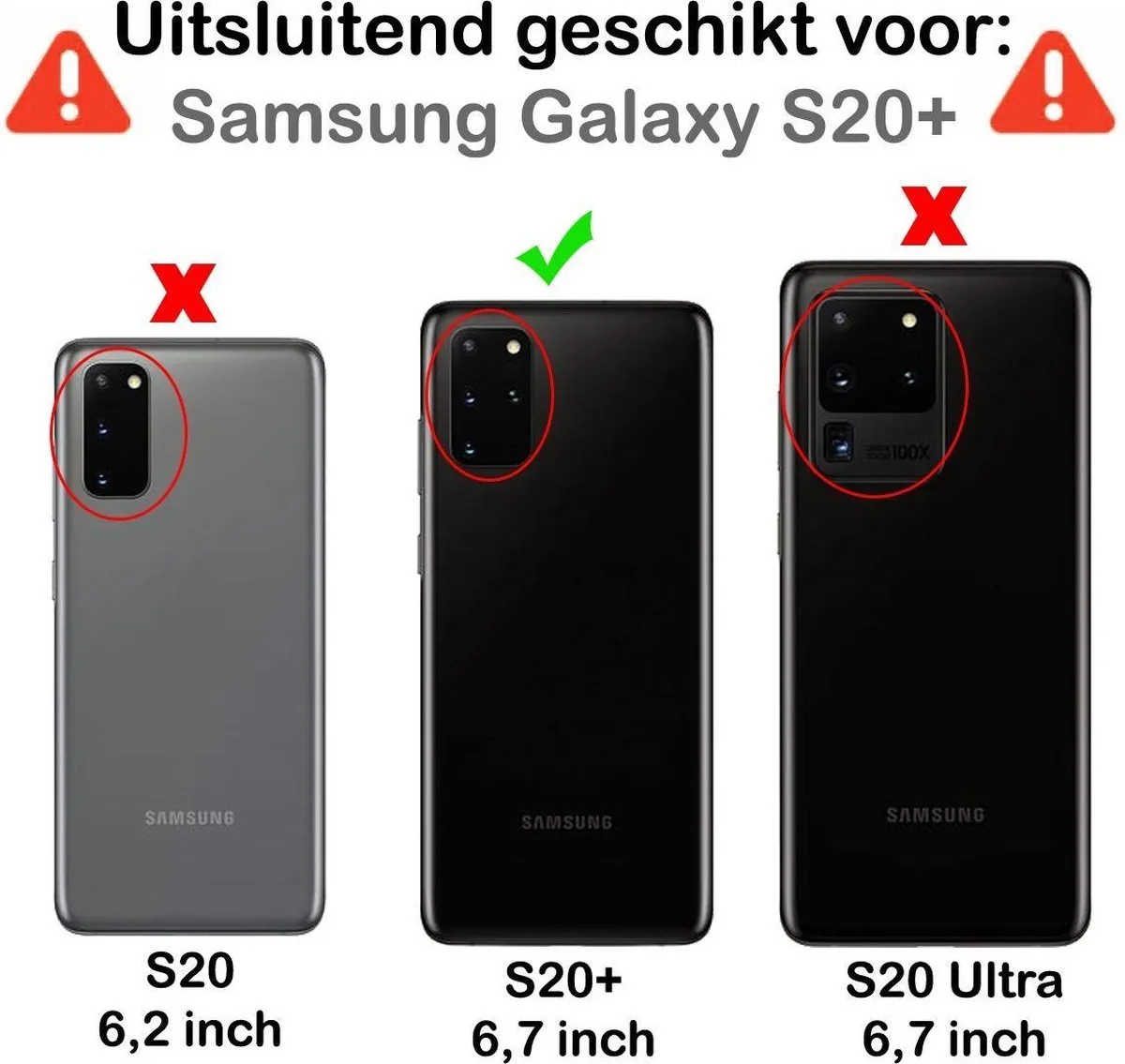 Samsung Clear View Hoesje Galaxy S20 Plus - Wit