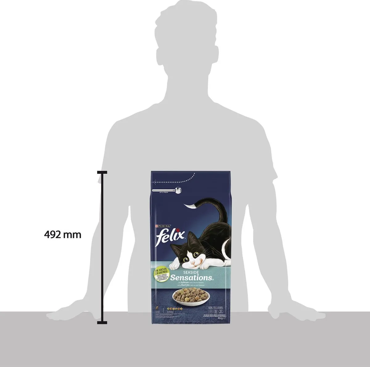 Felix Seaside Sensations Kattenvoer Droogvoer 4kg - Zalm/Koolvis & Groenten