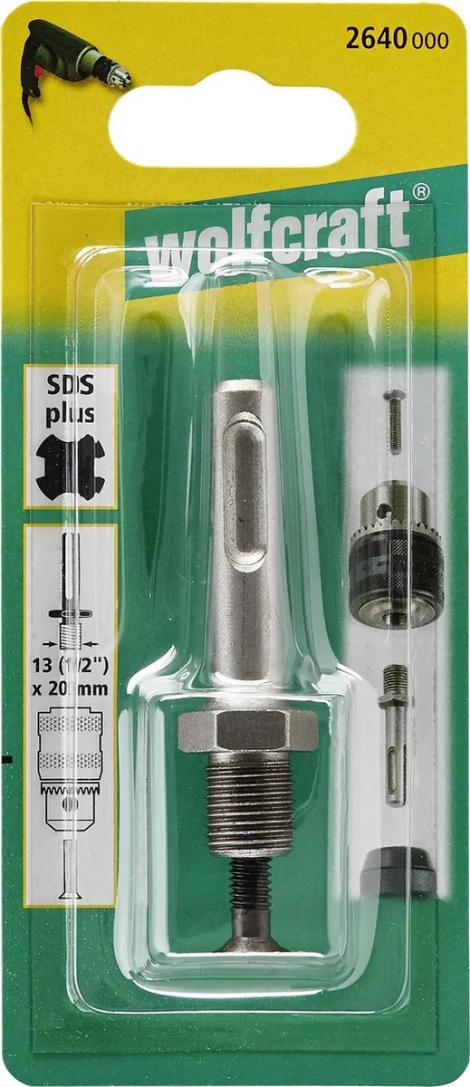 Wolfcraft Boorkop-adapter SDS-Plus 2640000