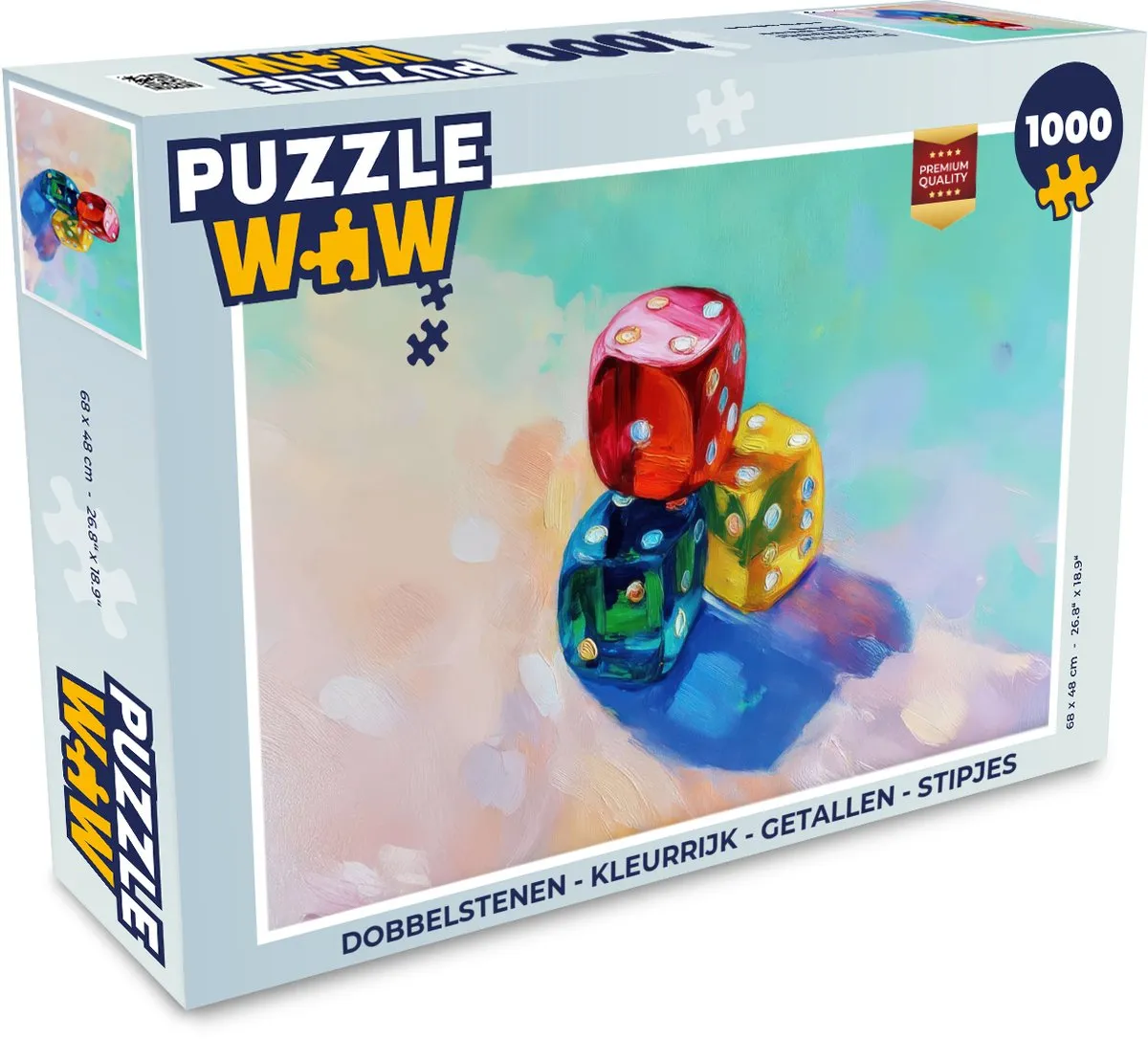 PuzzleWow Dobbelstenen Puzzel 1000 Stuks
