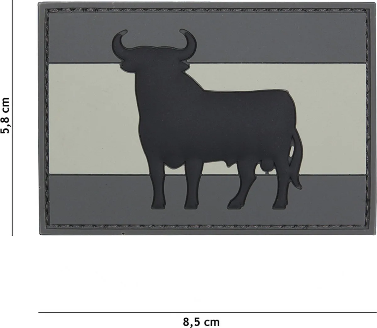 101 Inc Embleem 3D PVC Spaanse Stier Grijs 2073