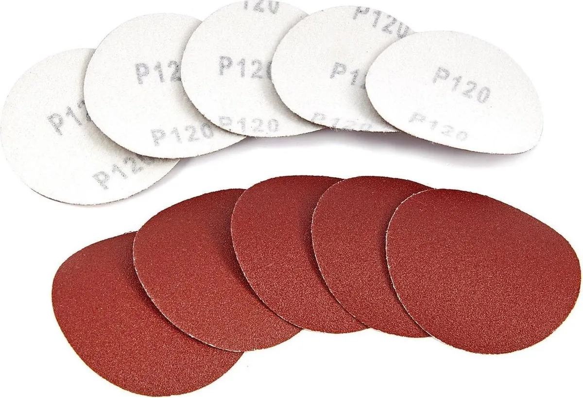 HBM 75mm Velcro Schuurschijfjes 10-delig K80