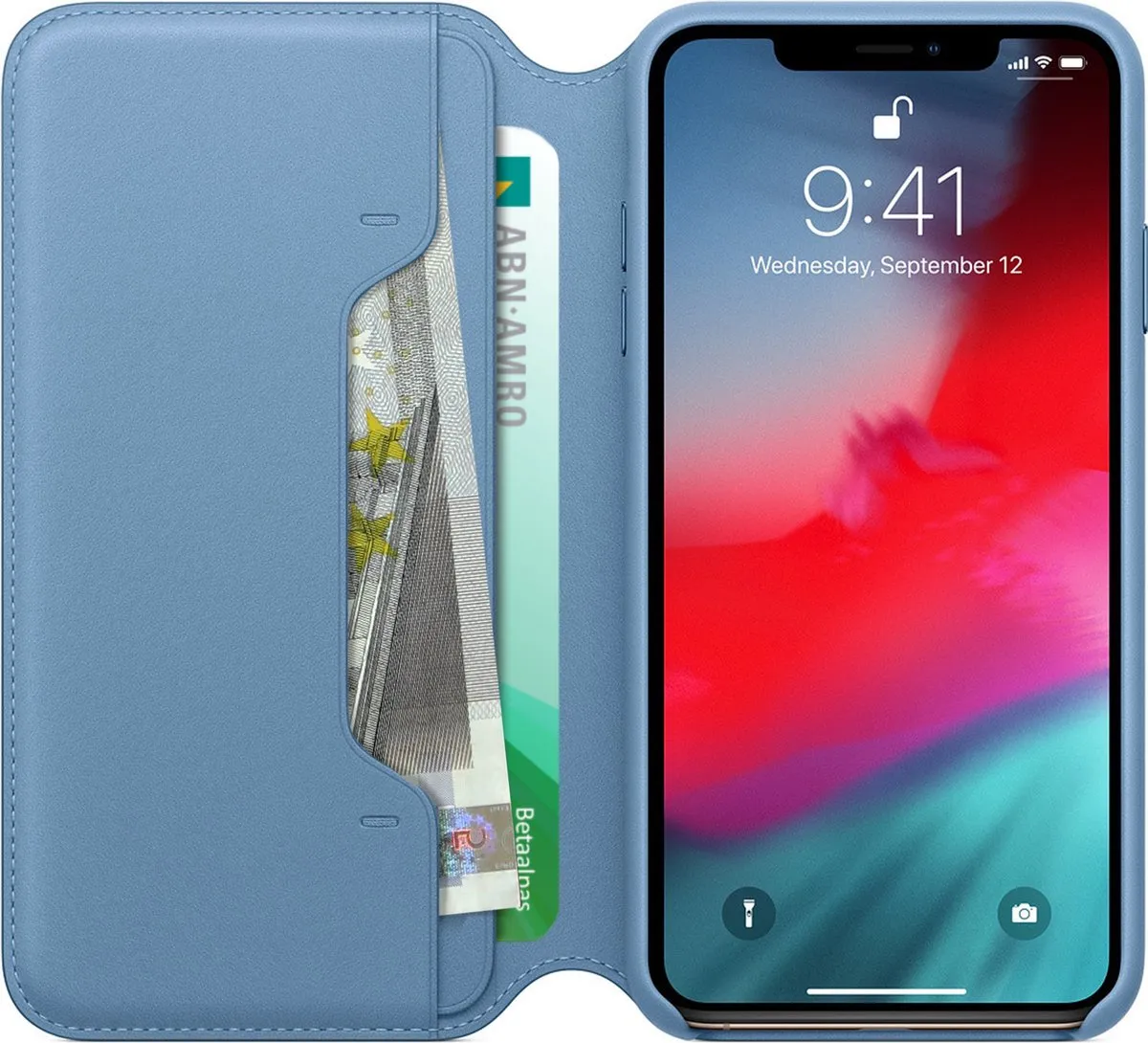 Apple Folio Hoesje MRX52ZM/A - iPhone Xs Max - Blauw - afbeelding 6 van 6