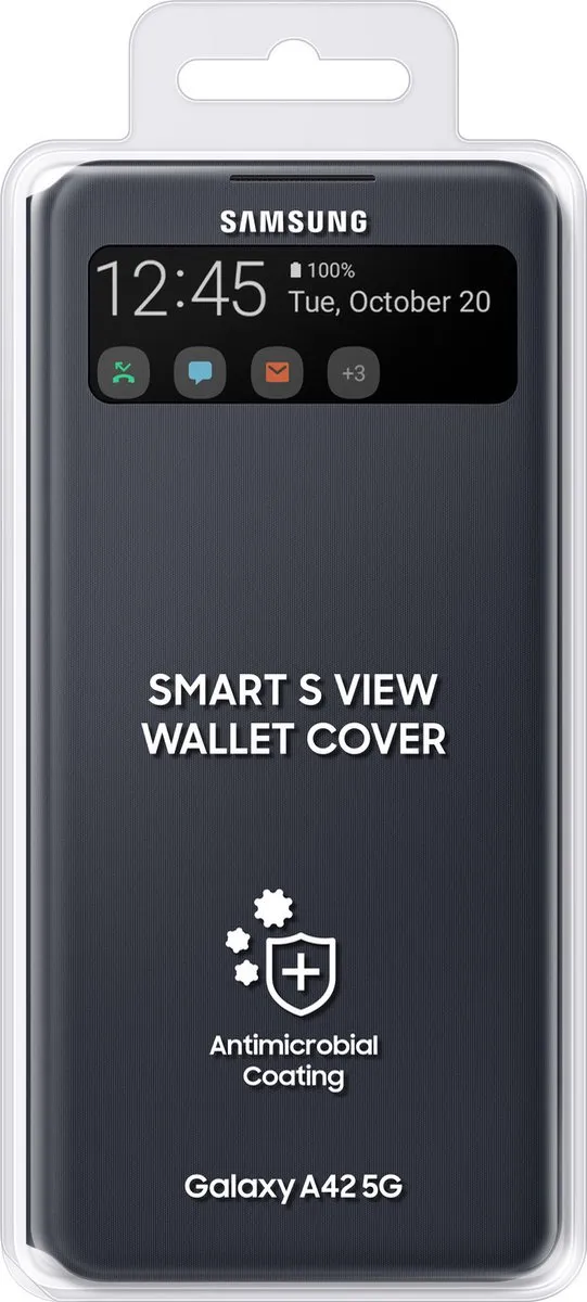 Samsung S-View Wallet Case EF-EA426PBEGEW - Galaxy A42 5G - Zwart