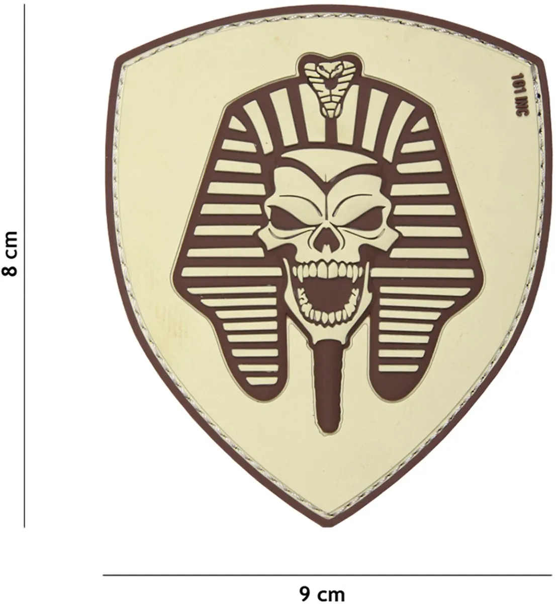 101 Inc Embleem 3D Pvc Farao Skull Beige