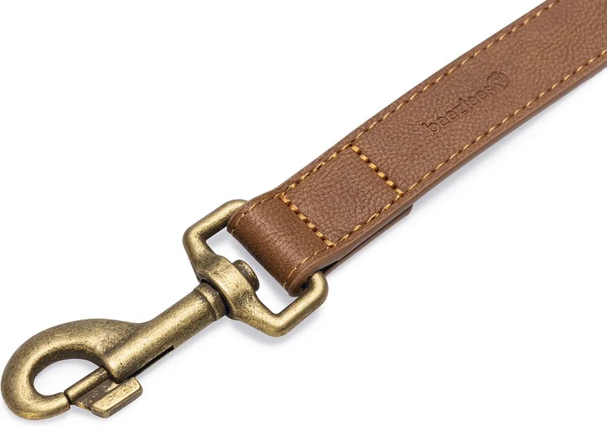 Beeztees Balacron Ax Hondenriem - Kunstleer 130x2,5cm - Bruin