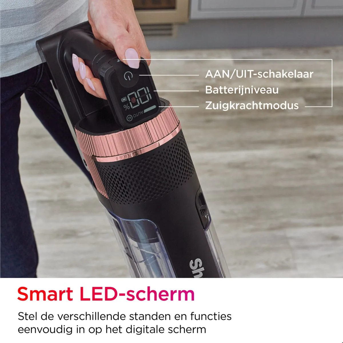 Shark IZ400EU Steelstofzuiger - Grijs/Rozig - 130 Airwatts - afbeelding 6 van 6