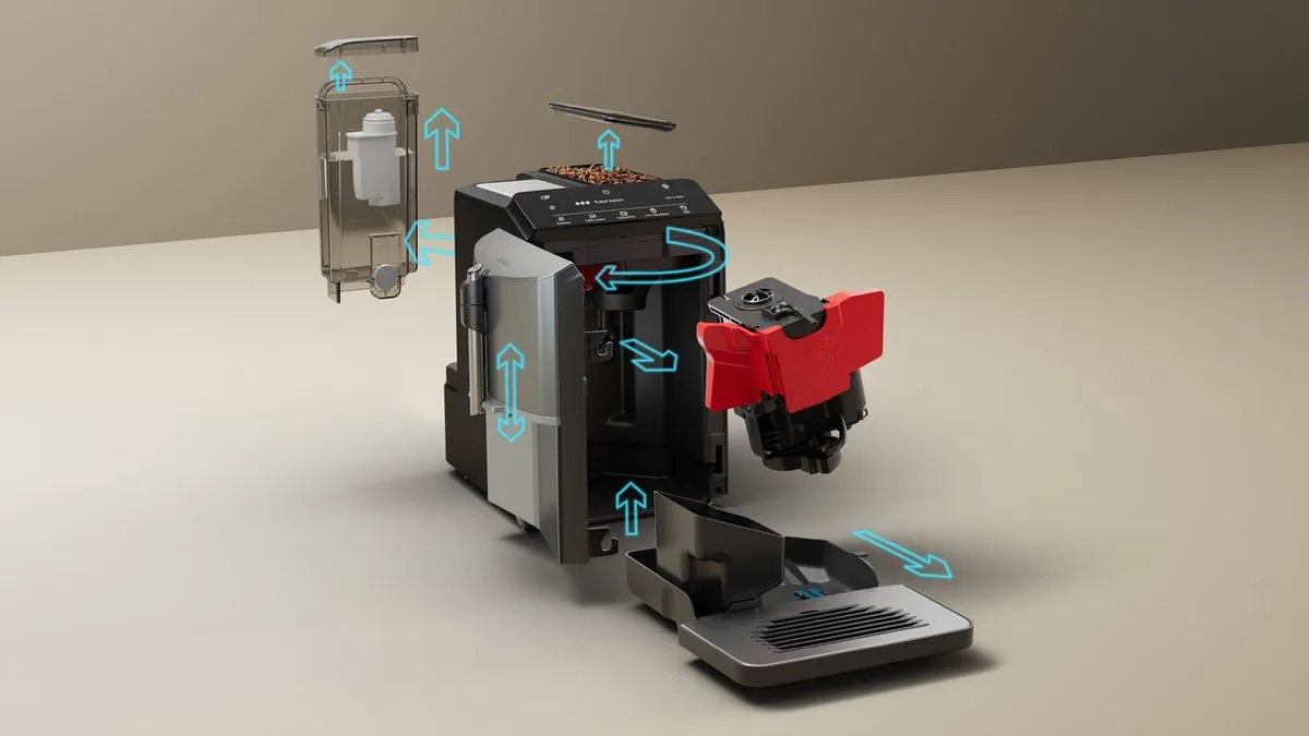 Siemens EQ300 TF305E04 Volautomaat Espressomachine - RVS/Zwart