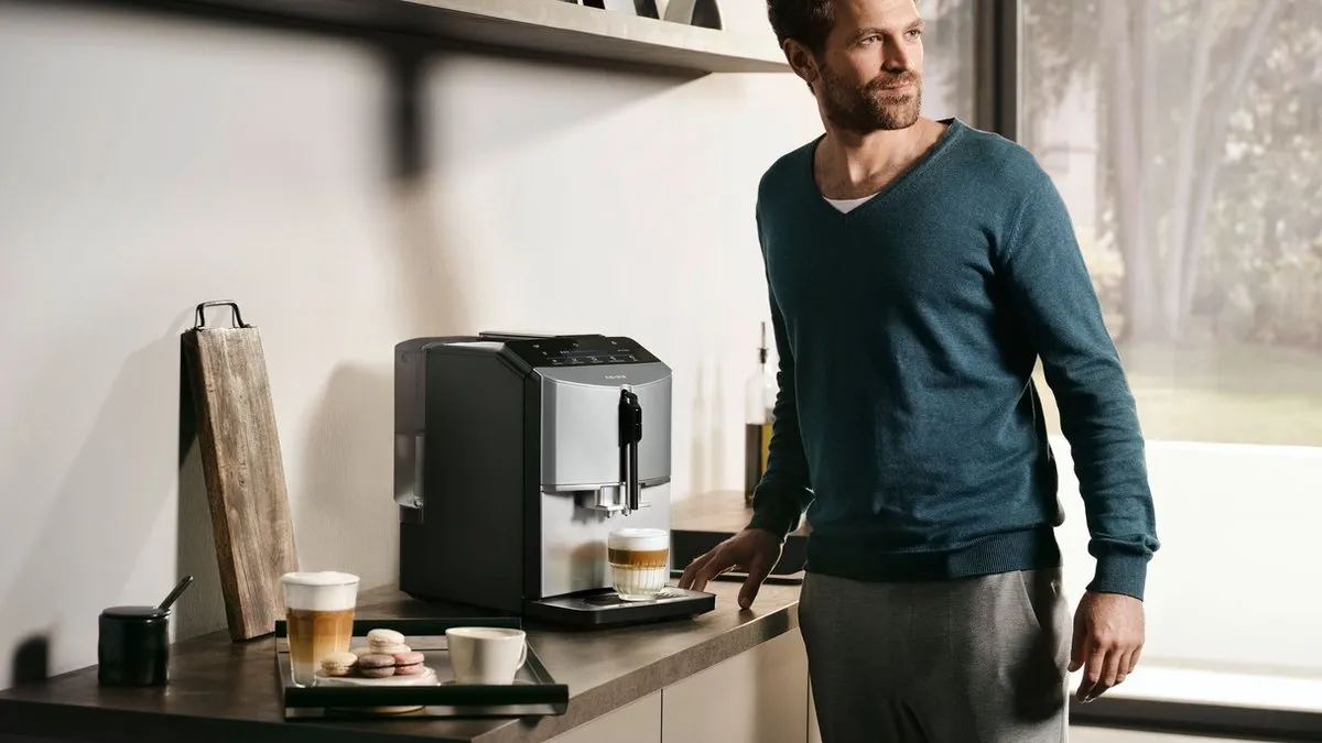 Siemens EQ300 TF305E04 Volautomaat Espressomachine - RVS/Zwart - afbeelding 6 van 6