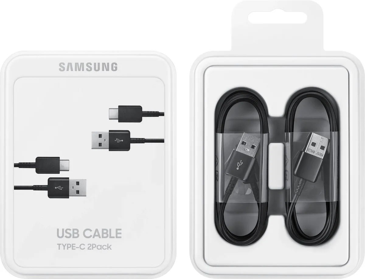 Samsung EP-DG930MBEGWW USB-kabel 1.5m - 2 Stuks - Zwart
