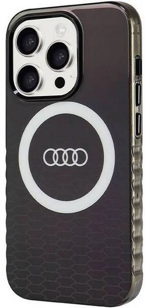 Audi IML Big Logo Back Case - iPhone 15 Pro - Zwart
