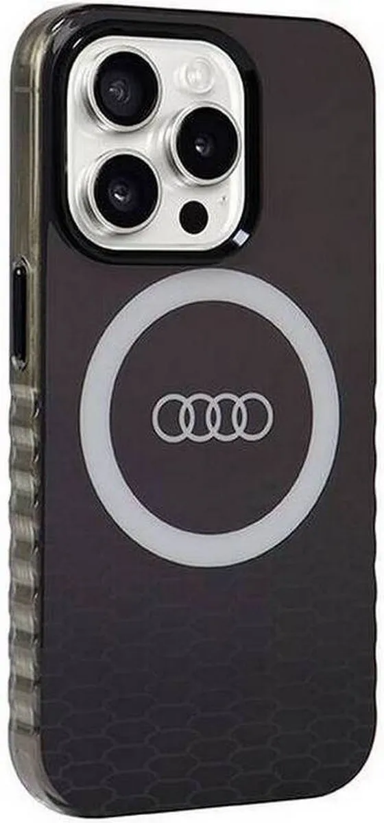 Audi IML Big Logo Back Case - iPhone 15 Pro - Zwart