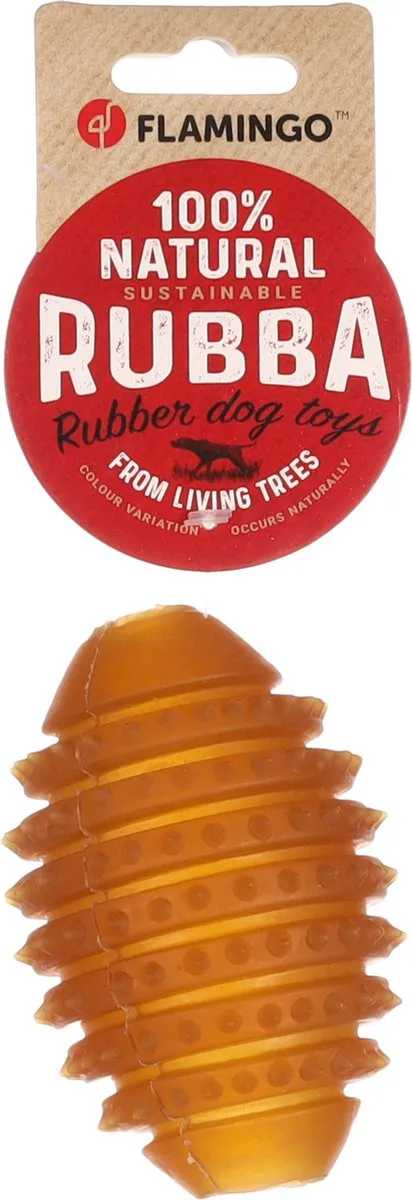 Flamingo Rubba Rugby Speelgoed Hond - Bruin 138078