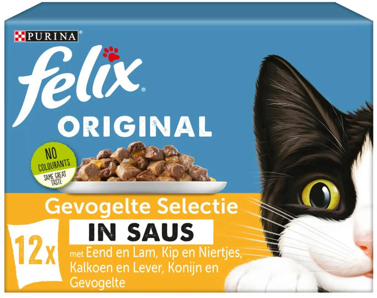 Felix Original Gevogelte Selectie in Saus 12x85g