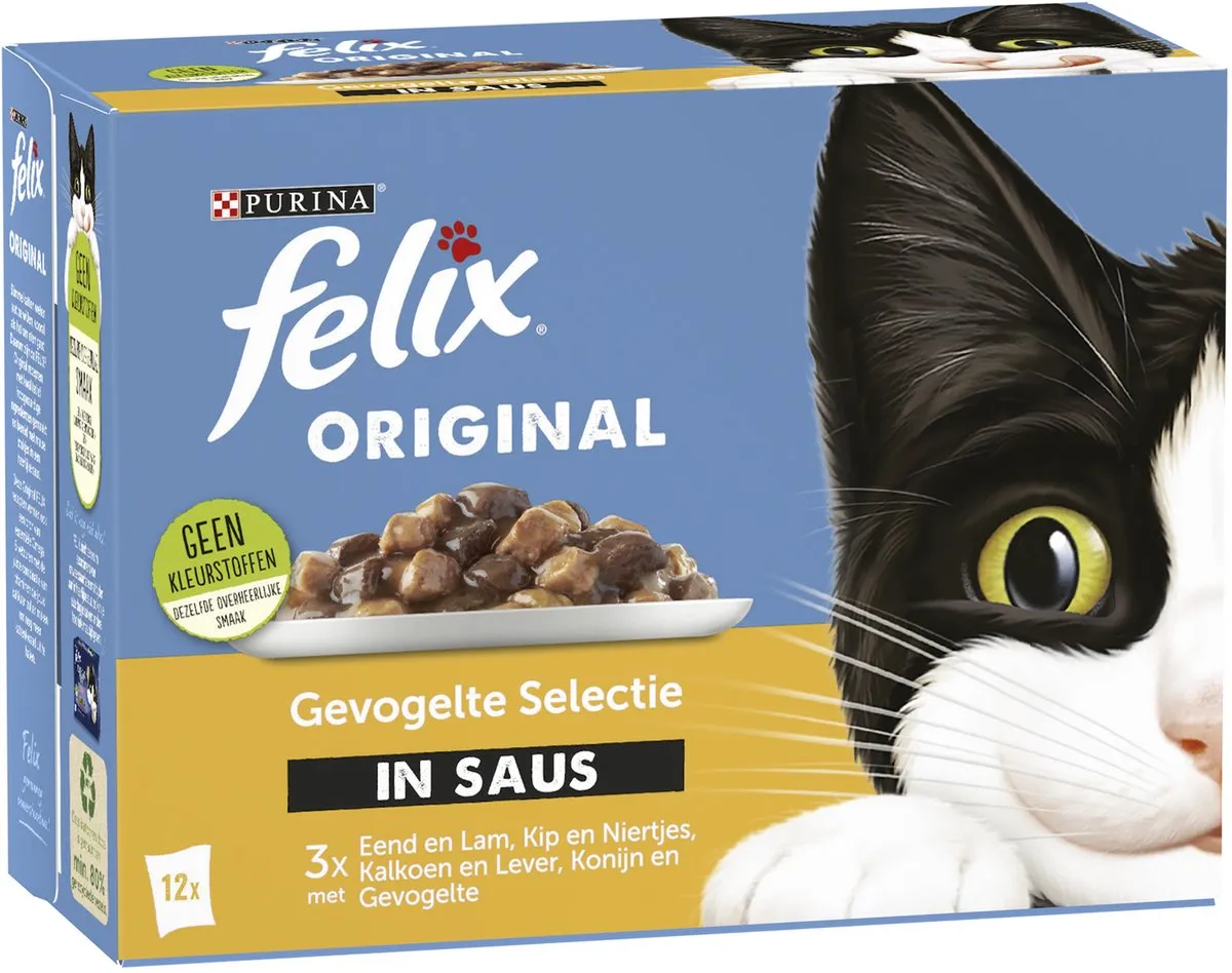 Felix Original Gevogelte Selectie in Saus 12x85g