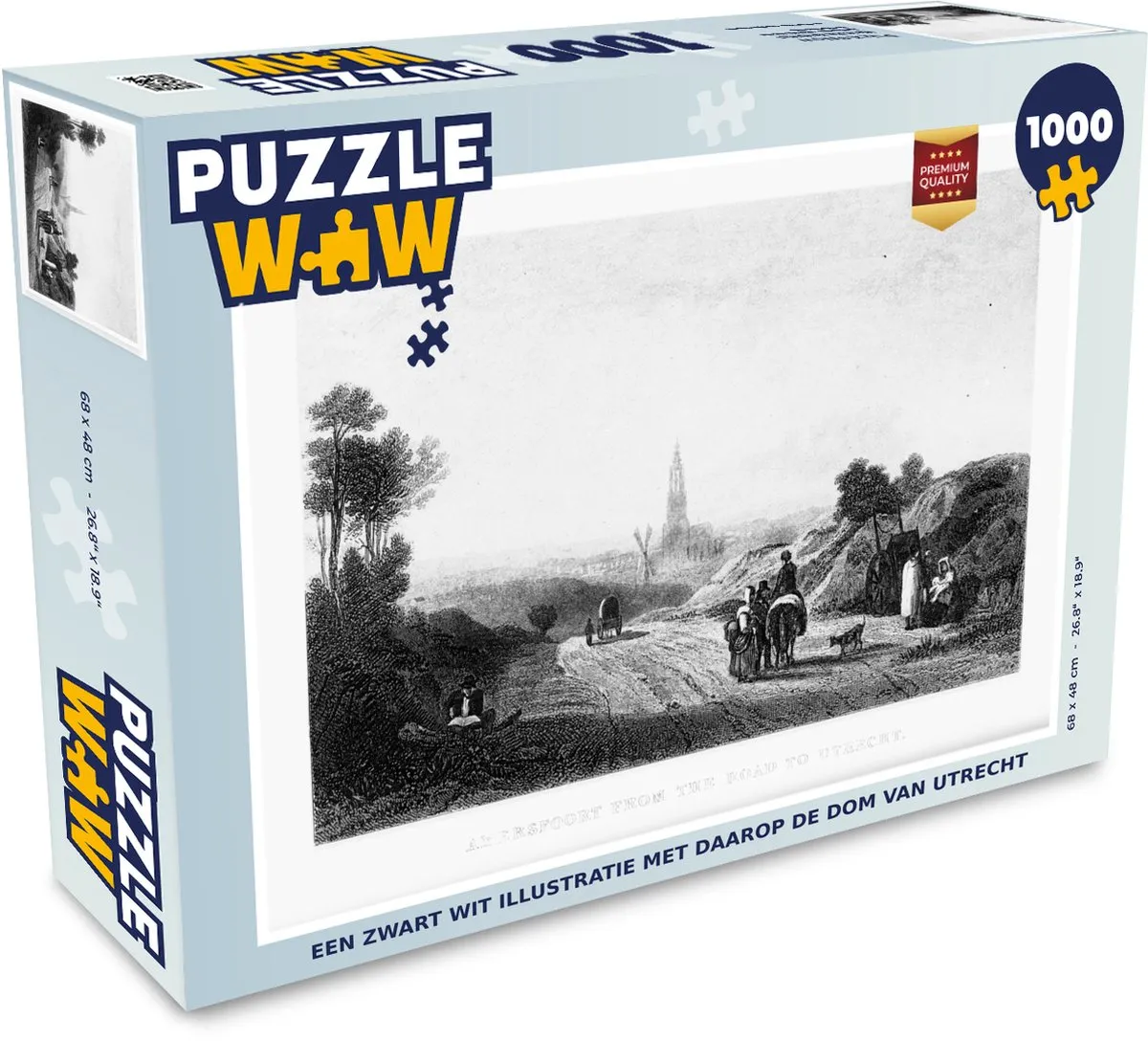 PuzzleWow Utrecht Dom Legpuzzel 1000 Stuks
