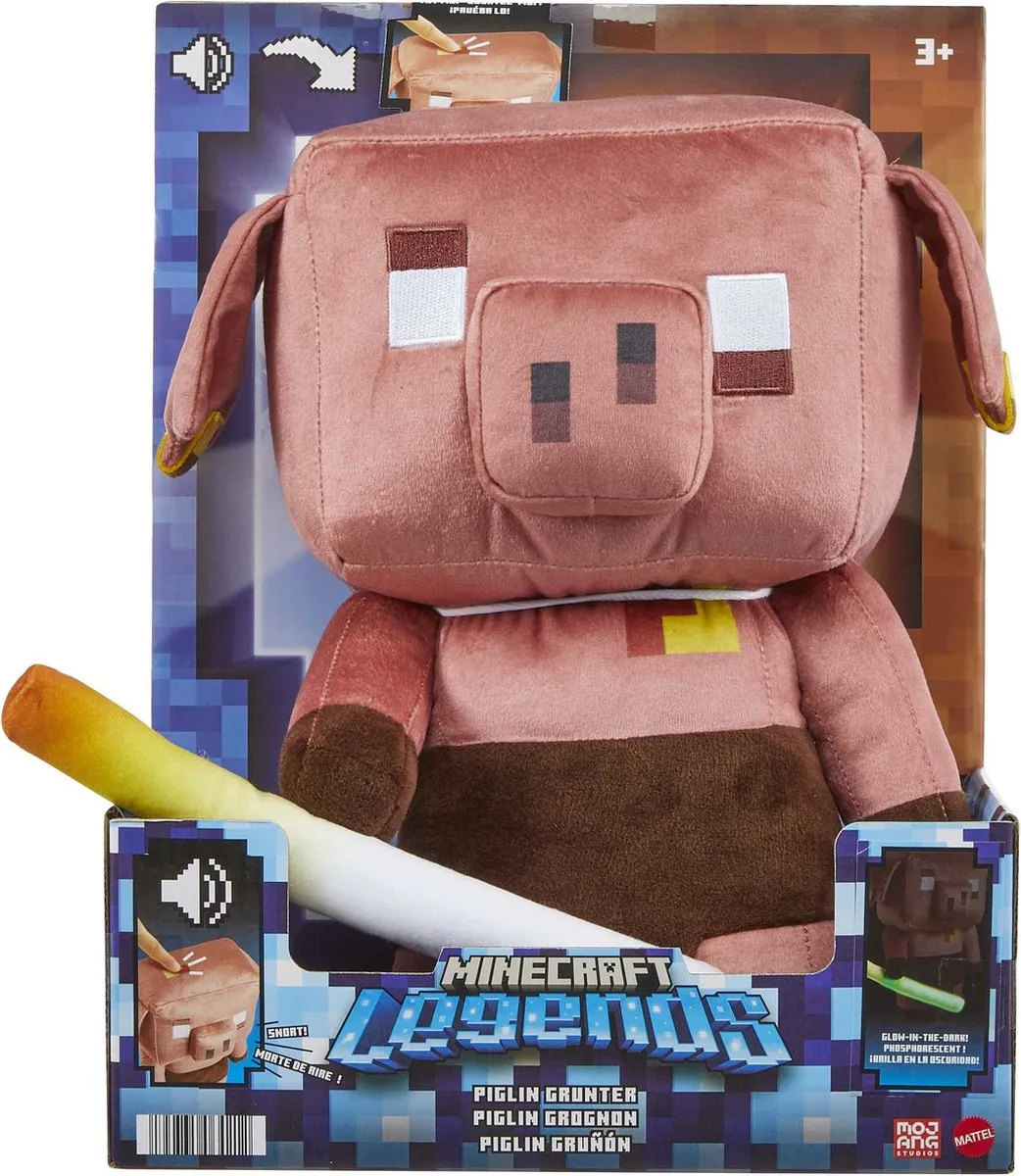 Minecraft Blaze Runt Knuffel - Piglin Grunter 15cm
