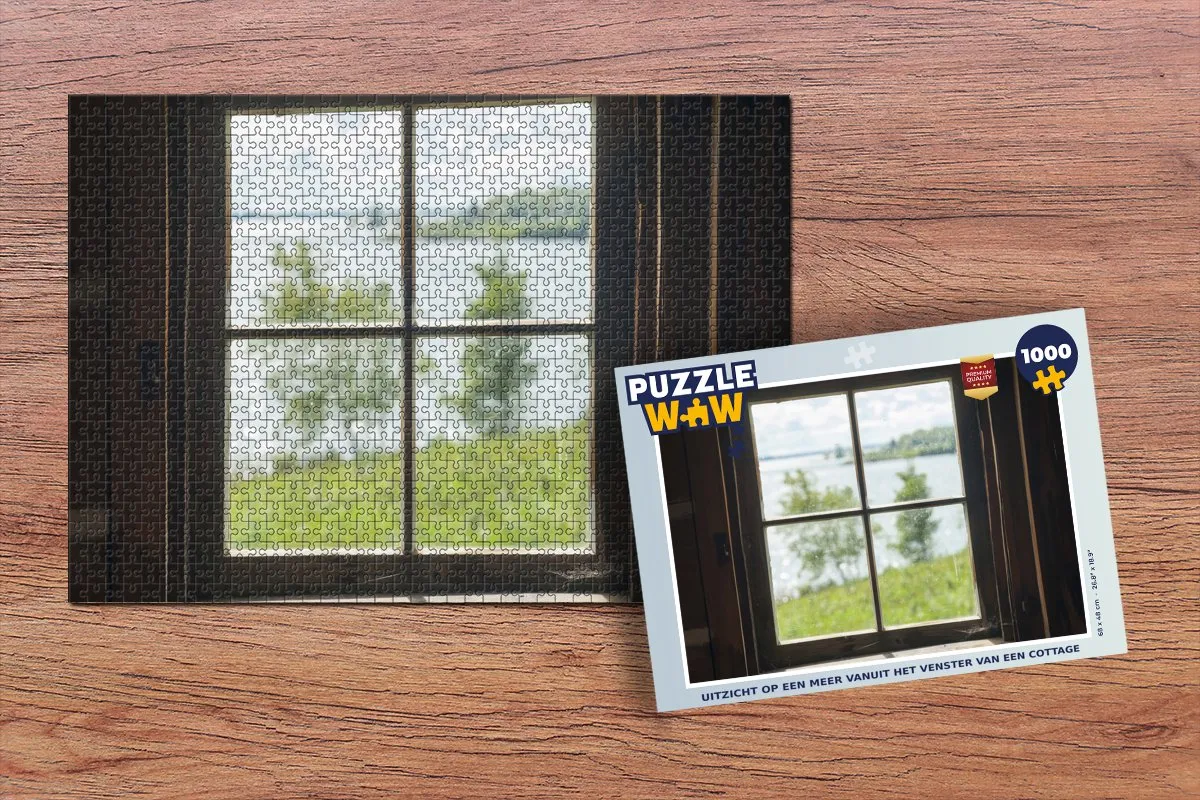 PuzzleWow Legpuzzel 1000 Stuks - Uitzicht Cottage Multicolor