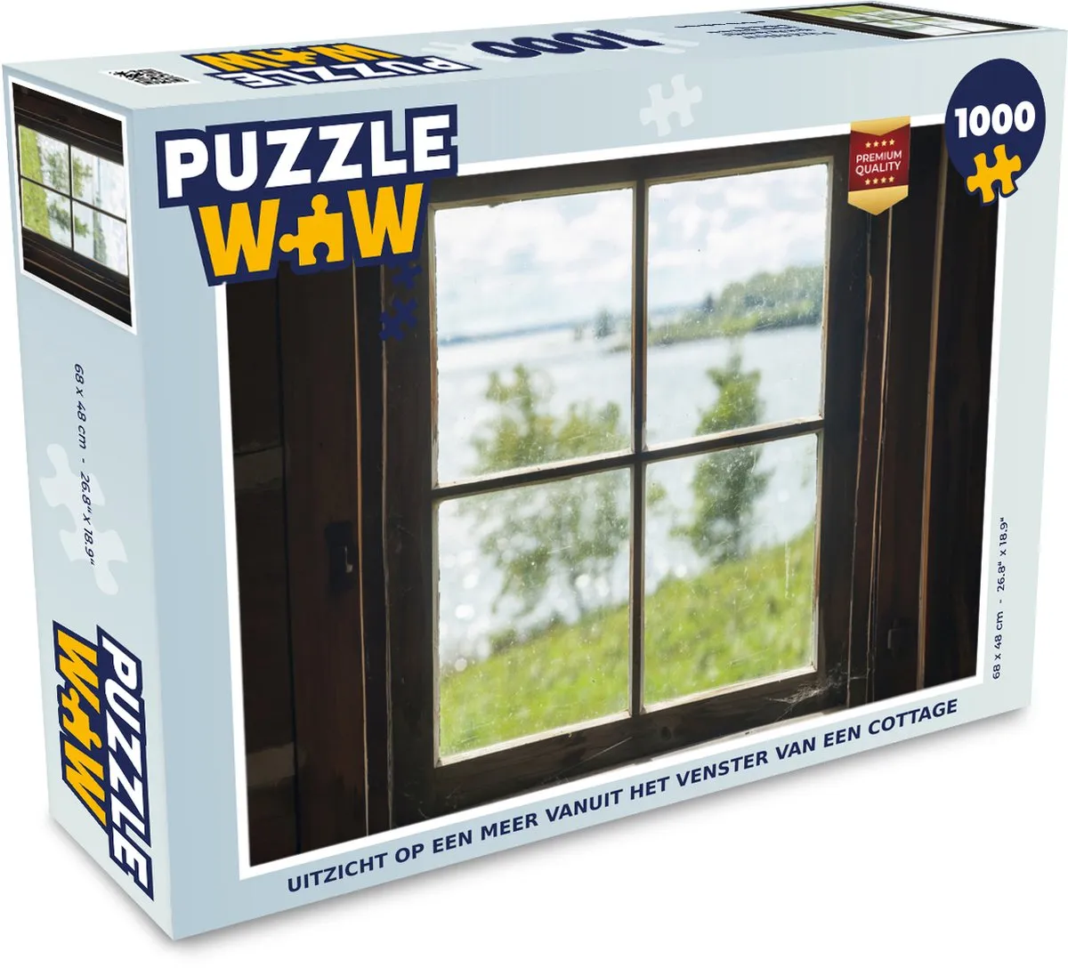 PuzzleWow Legpuzzel 1000 Stuks - Uitzicht Cottage Multicolor