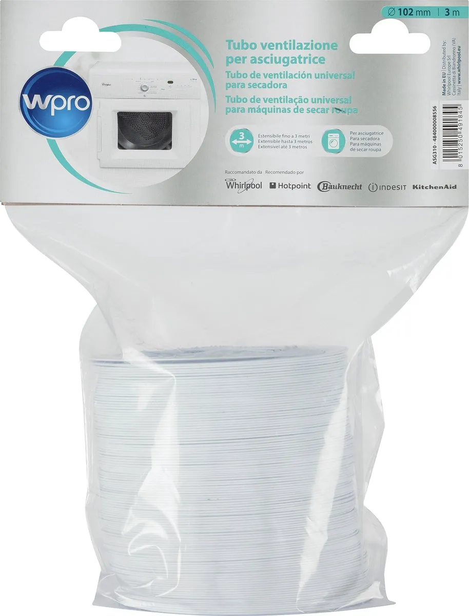 Whirlpool Afvoerslang 100mm - WPRO 484000008556