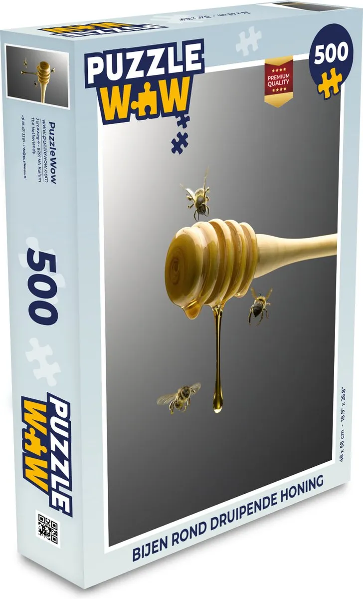 PuzzleWow Legpuzzel Bijen Honing 500 Stuks