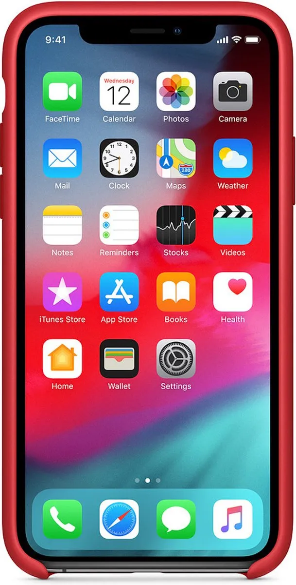 Apple Siliconen Back Cover MRWC2ZM/A iPhone XS - Rood
