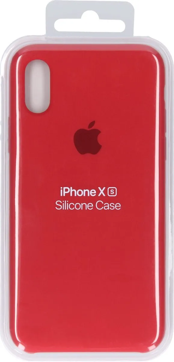 Apple Siliconen Back Cover MRWC2ZM/A iPhone XS - Rood - afbeelding 6 van 6