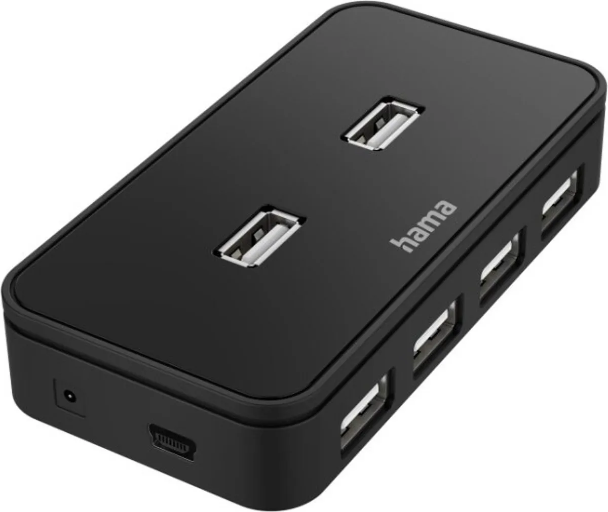 Hama USB-hub 7-poorts USB 2.0 - Zwart