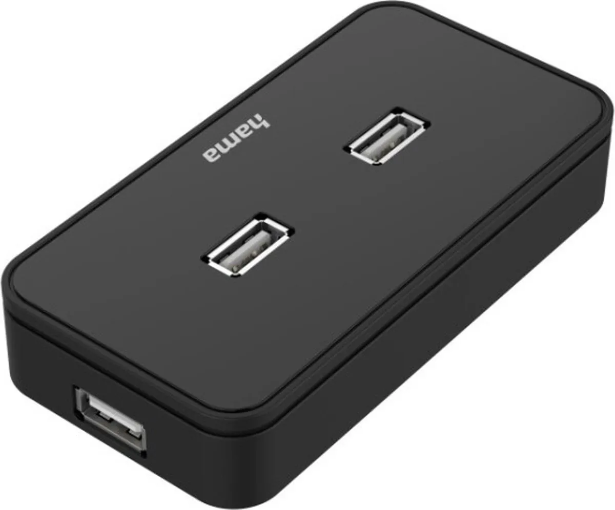 Hama USB-hub 7-poorts USB 2.0 - Zwart