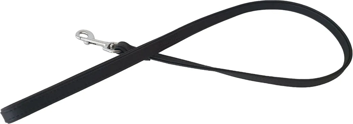 Beeztees Vintage Hondenriem - Zwart Leder 100cm x 18mm