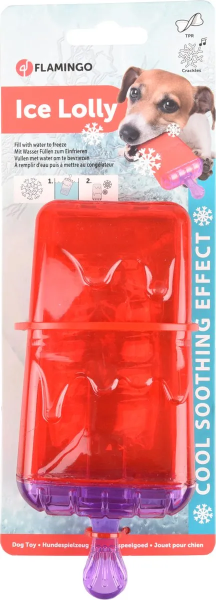 Flamingo TPR IJslolly - 15,5cm - Rood