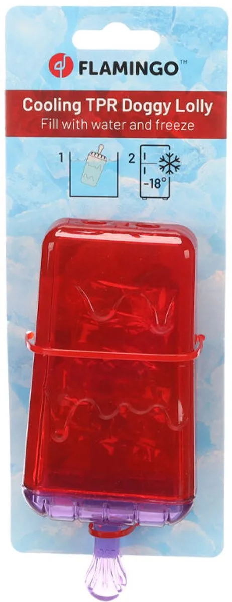 Flamingo TPR IJslolly - 15,5cm - Rood