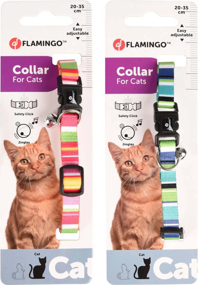 Flamingo Amira Kattenhalsband - Assorti Multi-Color 20-35cm