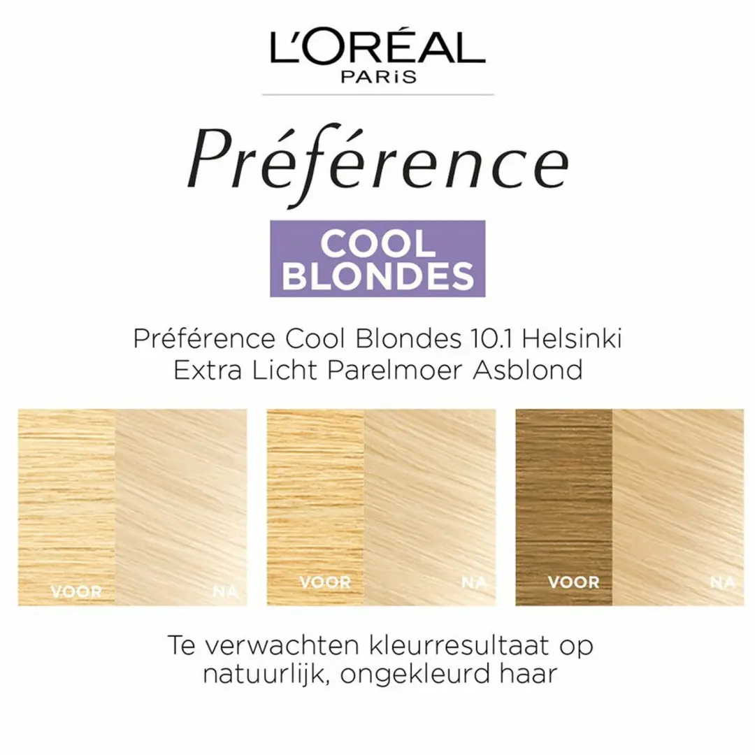 L'Oréal Préférence Cool Blondes 10.1 Permanente Haarkleuring - 2 Stuks - afbeelding 3 van 4