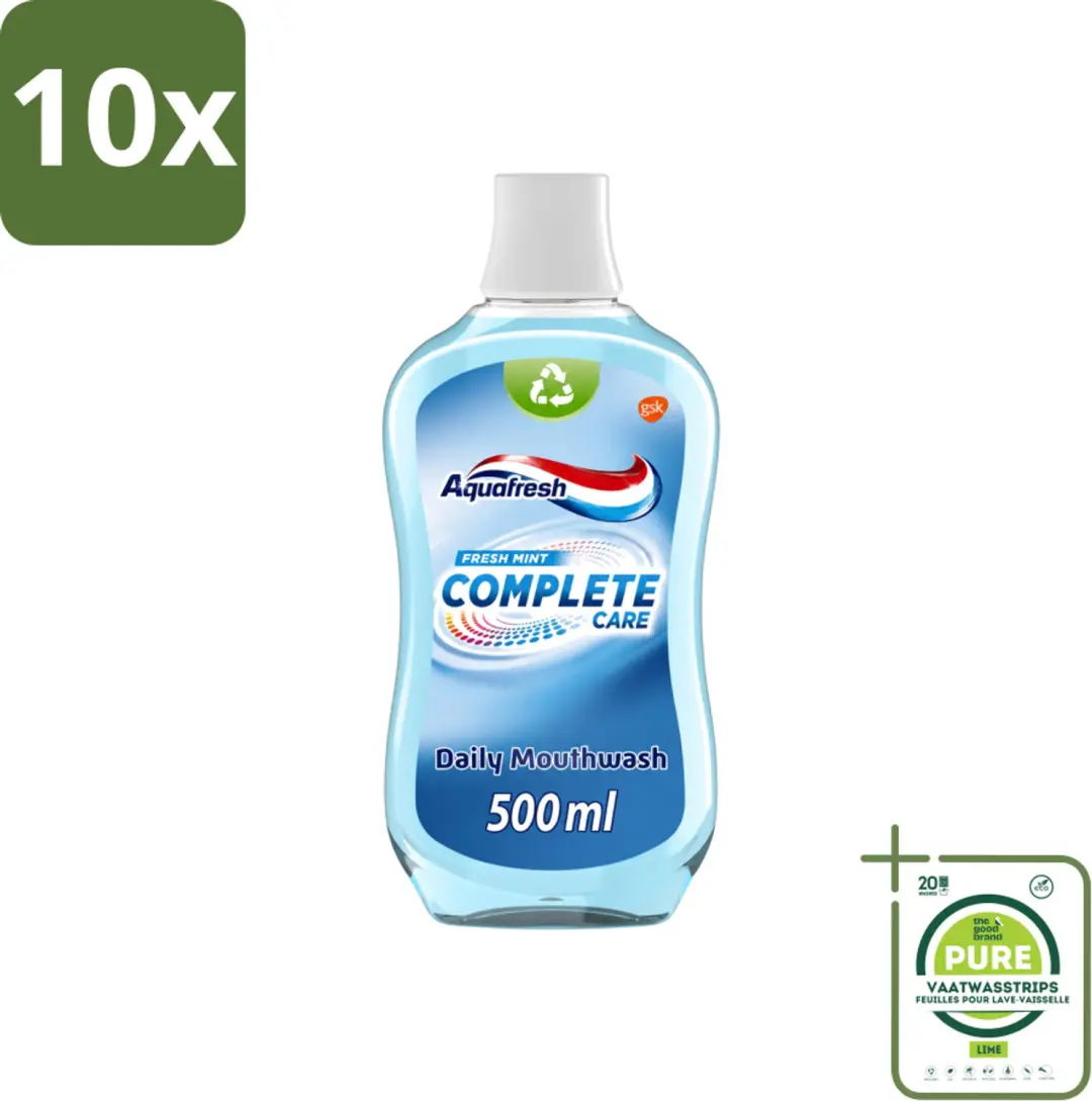 10 x Aquafresh Complete Care Mondwater