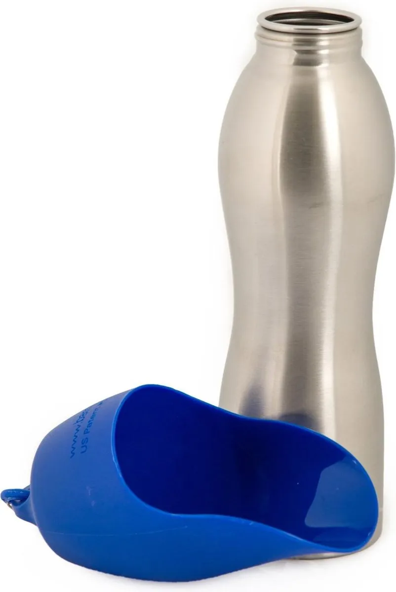 KONG H2O RVS Hondenwaterfles 750ml - Blauw