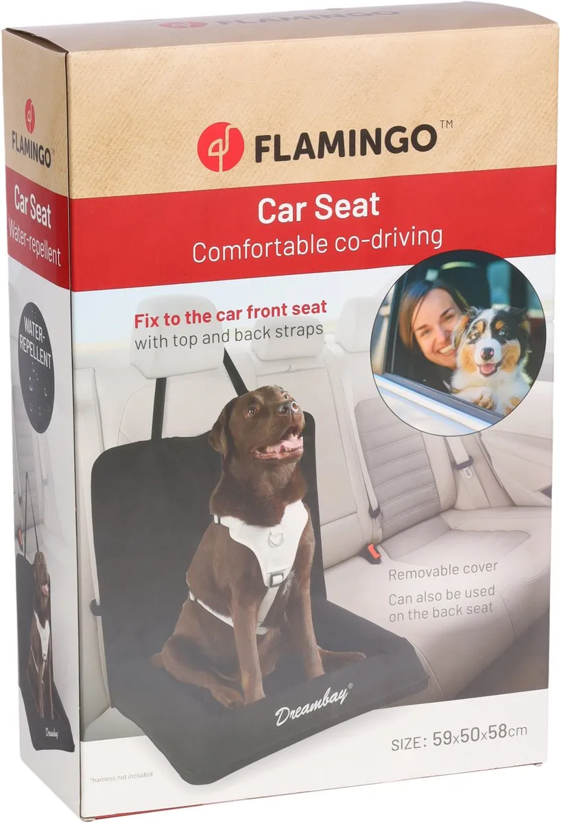 Flamingo Autostoel Dreambay Hond - 59x50x58cm - Zwart