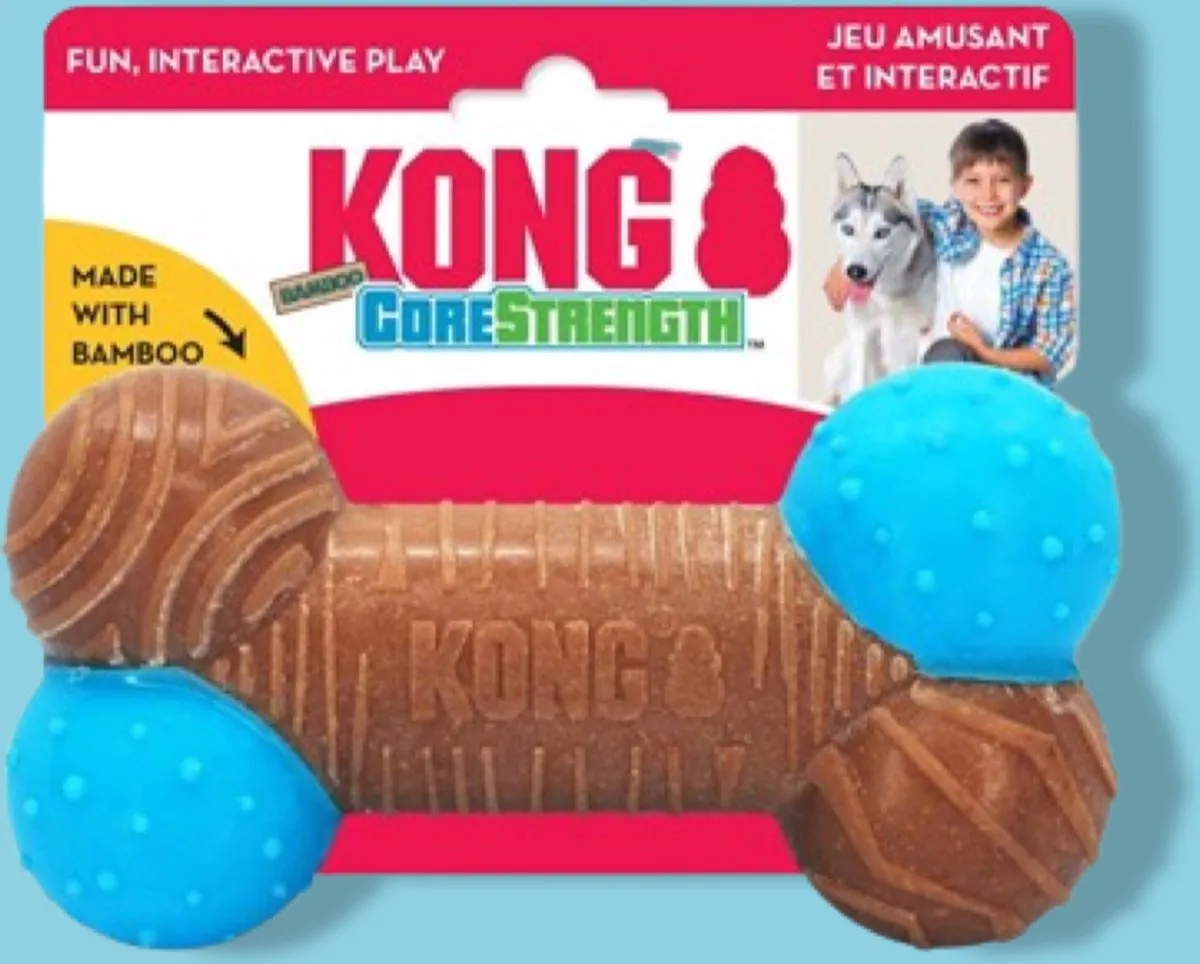 KONG CoreStrength Bamboe Bot - L - Blauw & Bruin