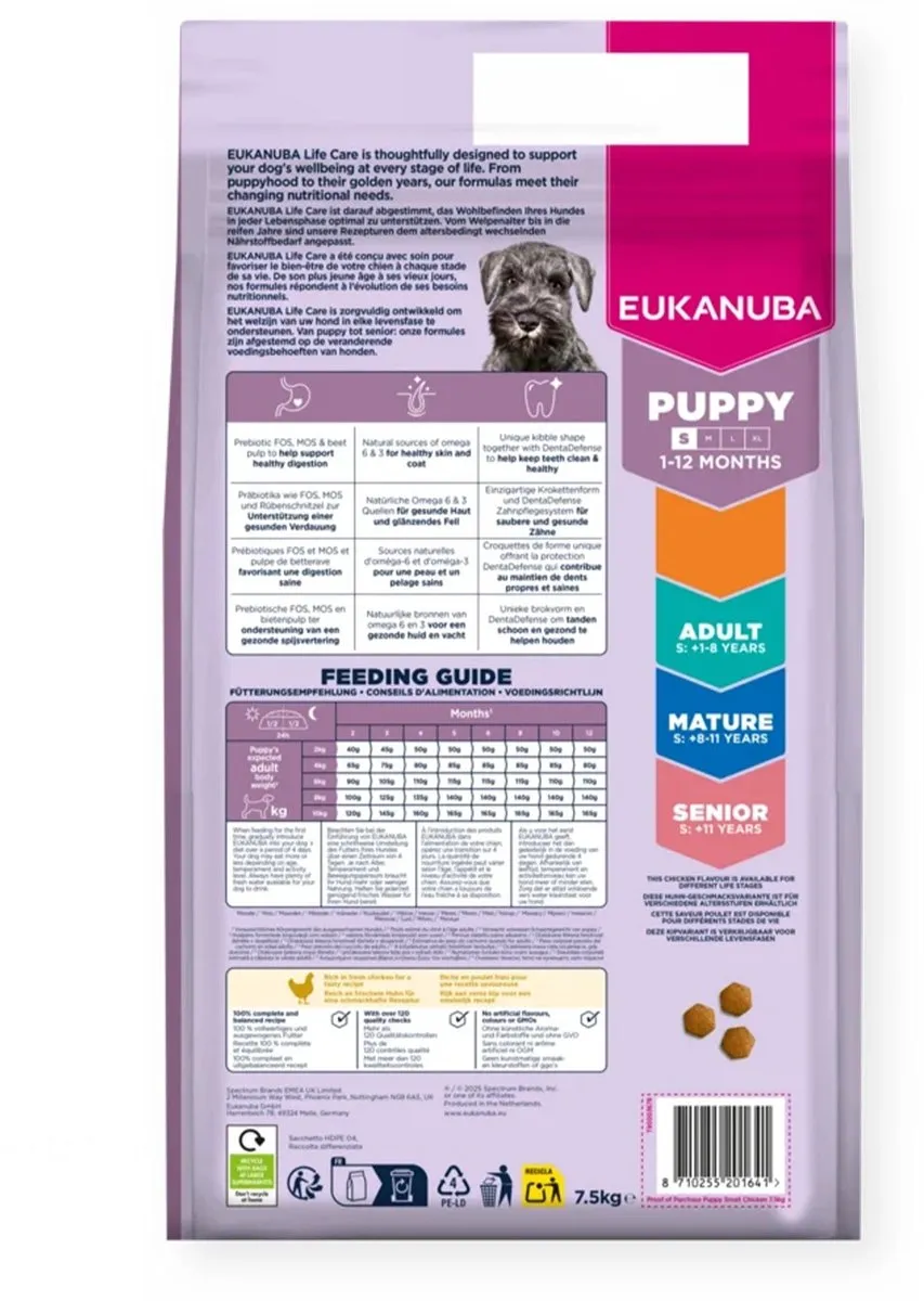 Eukanuba Life Care Dog Puppy Small Kip - 7,5 kg