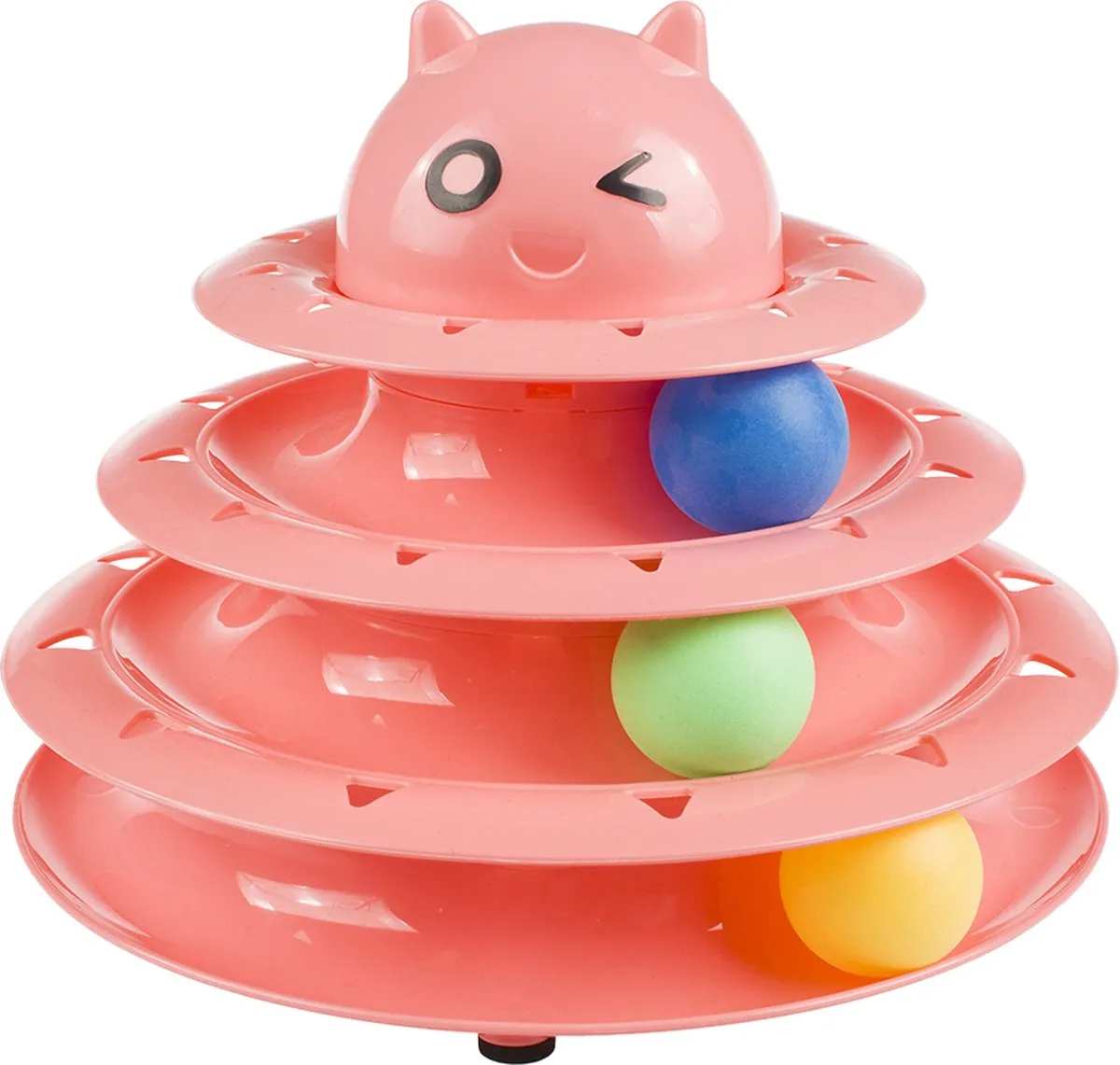 Flamingo Cat Toy Roller 3-level Draaitafel - Blauw