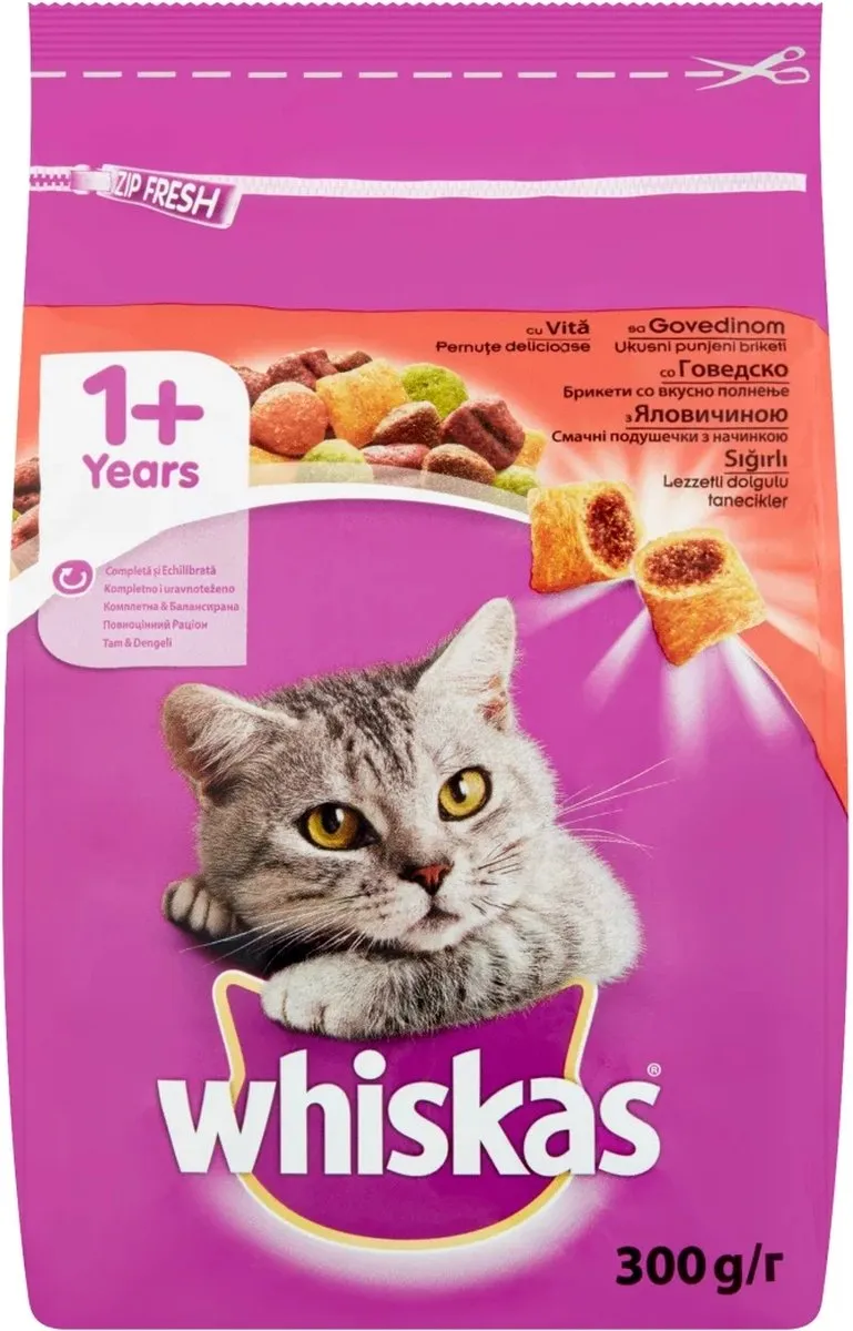 Whiskas Rund Droogvoer 3x300g