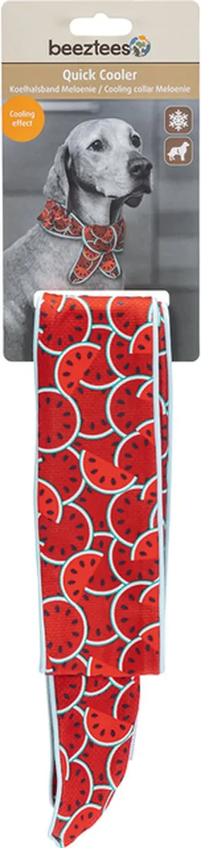 Beeztees Quick Cooler Meloenie Hondenhalsband - Rood L