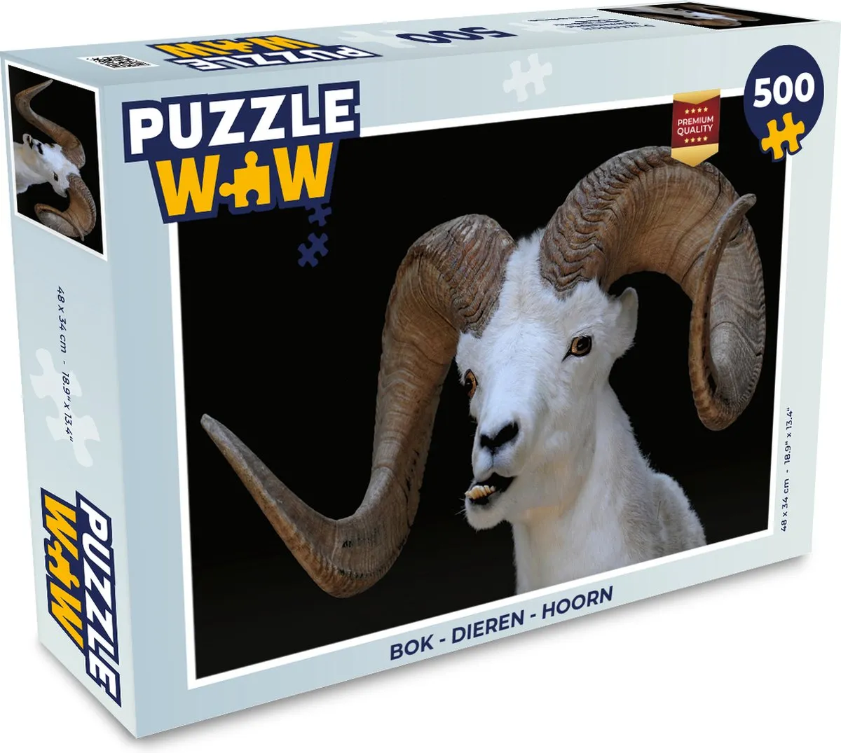 PuzzleWow Dieren Hoorn Legpuzzel 500 Stuks