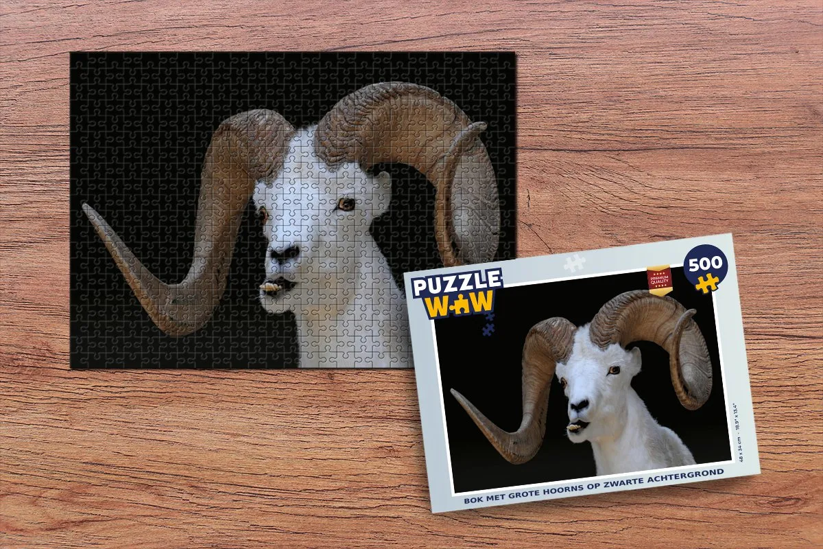 PuzzleWow Dieren Hoorn Legpuzzel 500 Stuks - Multicolor