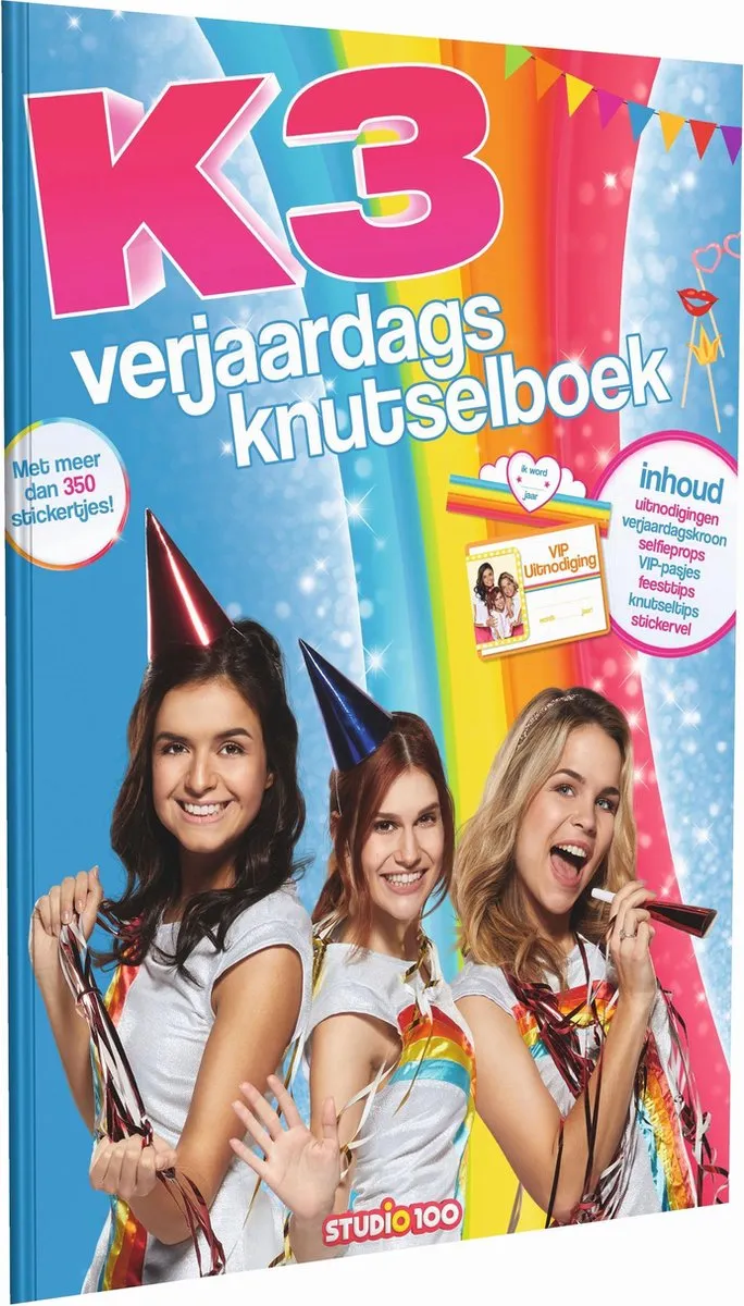 Studio 100 K3 Verjaardagsknutselboek - 16 Pagina's - Multicolor