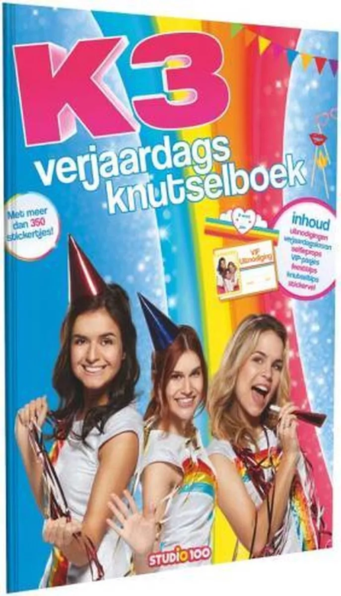 Studio 100 K3 Verjaardagsknutselboek - 16 Pagina's - Multicolor